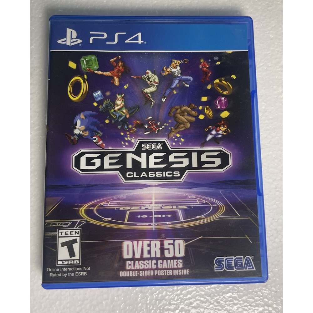SEGA GENESIS CLASSICS PlayStation 4 PS4 Video Game-50 Games- Tested - Poster